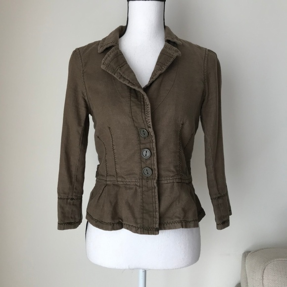Anthropologie Jackets & Blazers - Anthropologie UO 1970 Worldwide Olive Green Jacket
